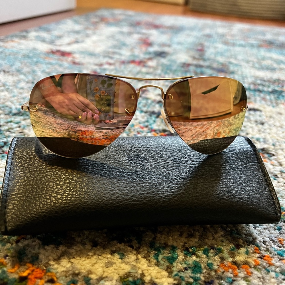 Ray-Ban ® RB3449 iconic Aviator in Copper Mirror